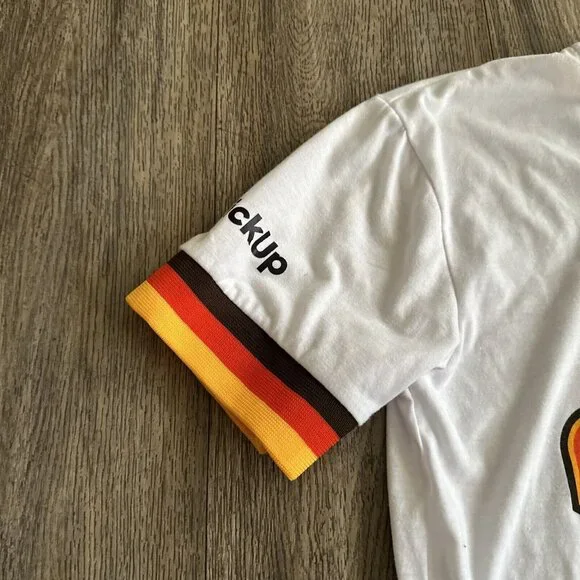 Padres White Short-Sleeve Baseball Jersey with Orange Accents - Picture 3 of 5